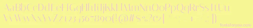 ItalianaRegular Font – Pink Fonts on Yellow Background