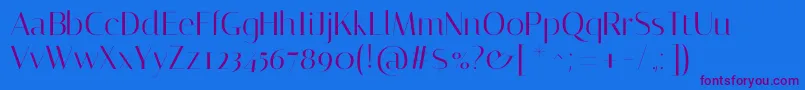 ItalianaRegular Font – Purple Fonts on Blue Background