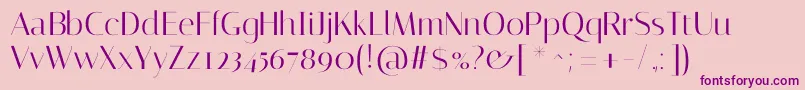 ItalianaRegular Font – Purple Fonts on Pink Background