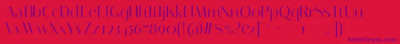 ItalianaRegular Font – Purple Fonts on Red Background