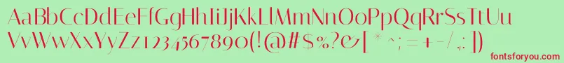 ItalianaRegular Font – Red Fonts on Green Background