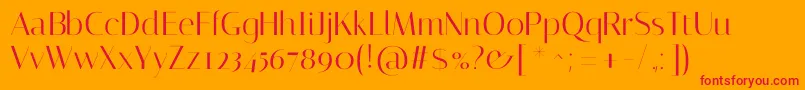 ItalianaRegular Font – Red Fonts on Orange Background