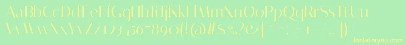 ItalianaRegular Font – Yellow Fonts on Green Background