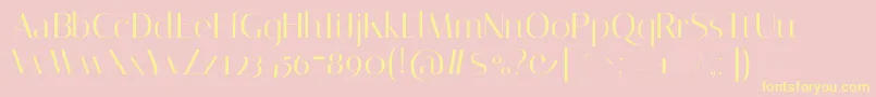ItalianaRegular Font – Yellow Fonts on Pink Background