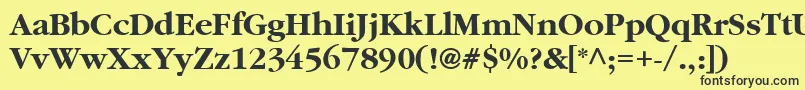 Aggcb Font – Black Fonts on Yellow Background