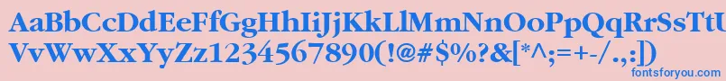 Aggcb Font – Blue Fonts on Pink Background