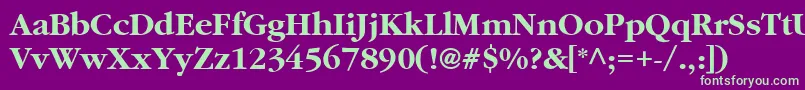 Aggcb Font – Green Fonts on Purple Background