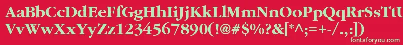 フォントAggcb – 赤い背景に緑の文字