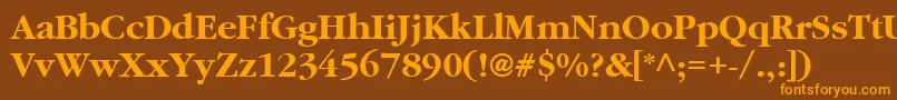 Aggcb Font – Orange Fonts on Brown Background