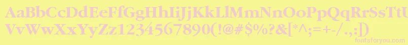 Aggcb Font – Pink Fonts on Yellow Background