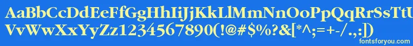 Aggcb Font – Yellow Fonts on Blue Background