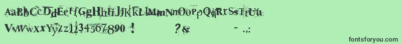 Deat Font – Black Fonts on Green Background