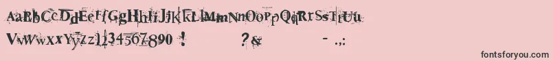 Deat Font – Black Fonts on Pink Background