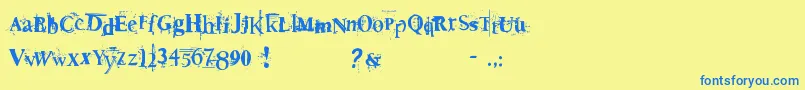 More about Deat Font Deat Font – Blue Fonts on Yellow Background