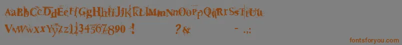 Deat Font – Brown Fonts on Gray Background