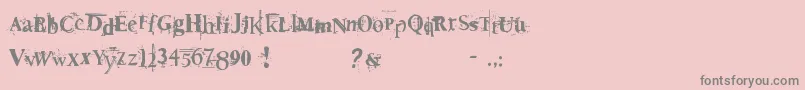 Deat Font – Gray Fonts on Pink Background