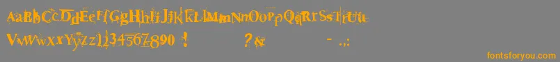 Deat Font – Orange Fonts on Gray Background