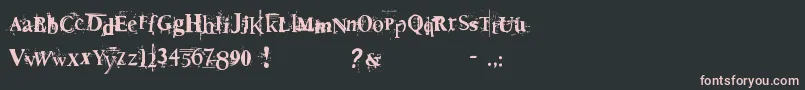 Deat Font – Pink Fonts on Black Background