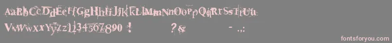 Deat Font – Pink Fonts on Gray Background