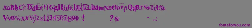 Deat Font – Purple Fonts on Gray Background