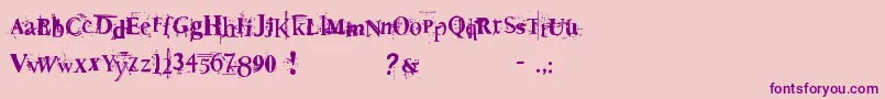 More about Deat Font Deat Font – Purple Fonts on Pink Background