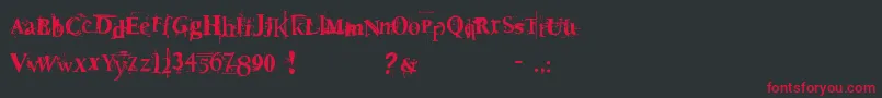 Deat Font – Red Fonts on Black Background