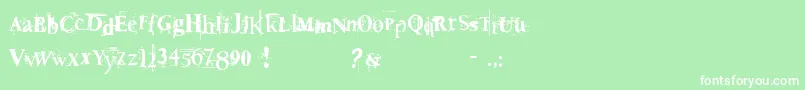 Deat Font – White Fonts on Green Background