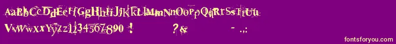 Deat Font – Yellow Fonts on Purple Background