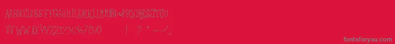 LesSorcieresDeLaLuneNoire Font – Gray Fonts on Red Background
