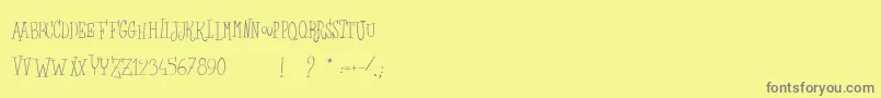 LesSorcieresDeLaLuneNoire Font – Gray Fonts on Yellow Background