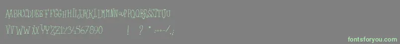 LesSorcieresDeLaLuneNoire Font – Green Fonts on Gray Background