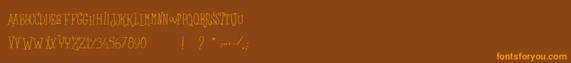 LesSorcieresDeLaLuneNoire Font – Orange Fonts on Brown Background