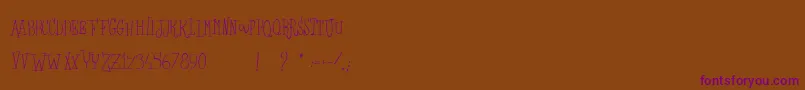 LesSorcieresDeLaLuneNoire Font – Purple Fonts on Brown Background