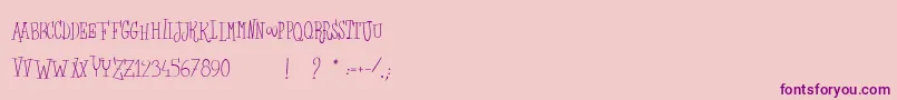 LesSorcieresDeLaLuneNoire Font – Purple Fonts on Pink Background