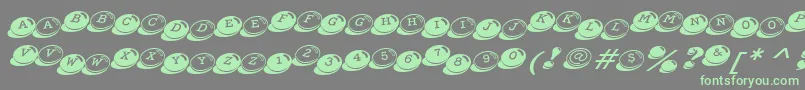 CandyBitsBt Font – Green Fonts on Gray Background