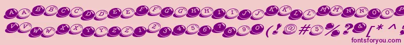 CandyBitsBt Font – Purple Fonts on Pink Background