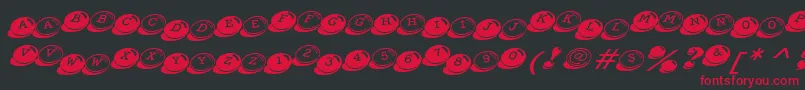 CandyBitsBt Font – Red Fonts on Black Background