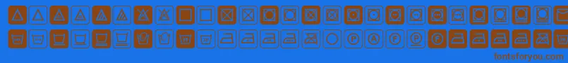 Notice3std Font – Brown Fonts on Blue Background