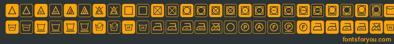 Notice3std Font – Orange Fonts on Black Background