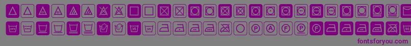 Notice3std-Schriftart – Violette Schriften auf grauem Hintergrund