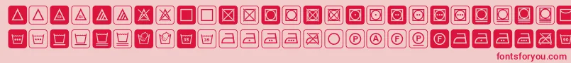 Fonte Notice3std – fontes vermelhas em um fundo rosa