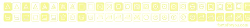 Notice3std-Schriftart – Gelbe Schriften auf weißem Hintergrund