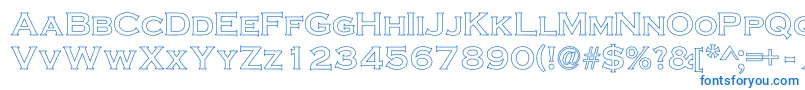 CimierHollow Font – Blue Fonts on White Background