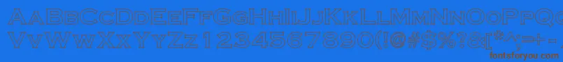 CimierHollow Font – Brown Fonts on Blue Background