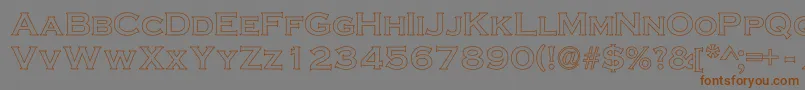 CimierHollow Font – Brown Fonts on Gray Background