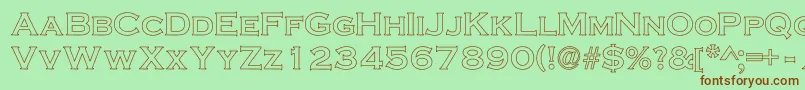 CimierHollow Font – Brown Fonts on Green Background