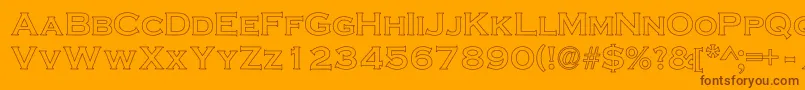 CimierHollow Font – Brown Fonts on Orange Background