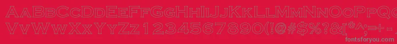 Шрифт CimierHollow – серые шрифты на красном фоне