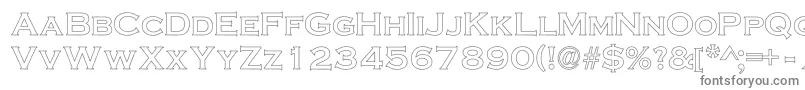 CimierHollow Font – Gray Fonts on White Background