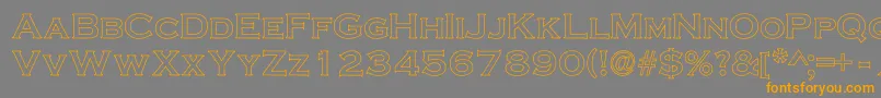 CimierHollow Font – Orange Fonts on Gray Background